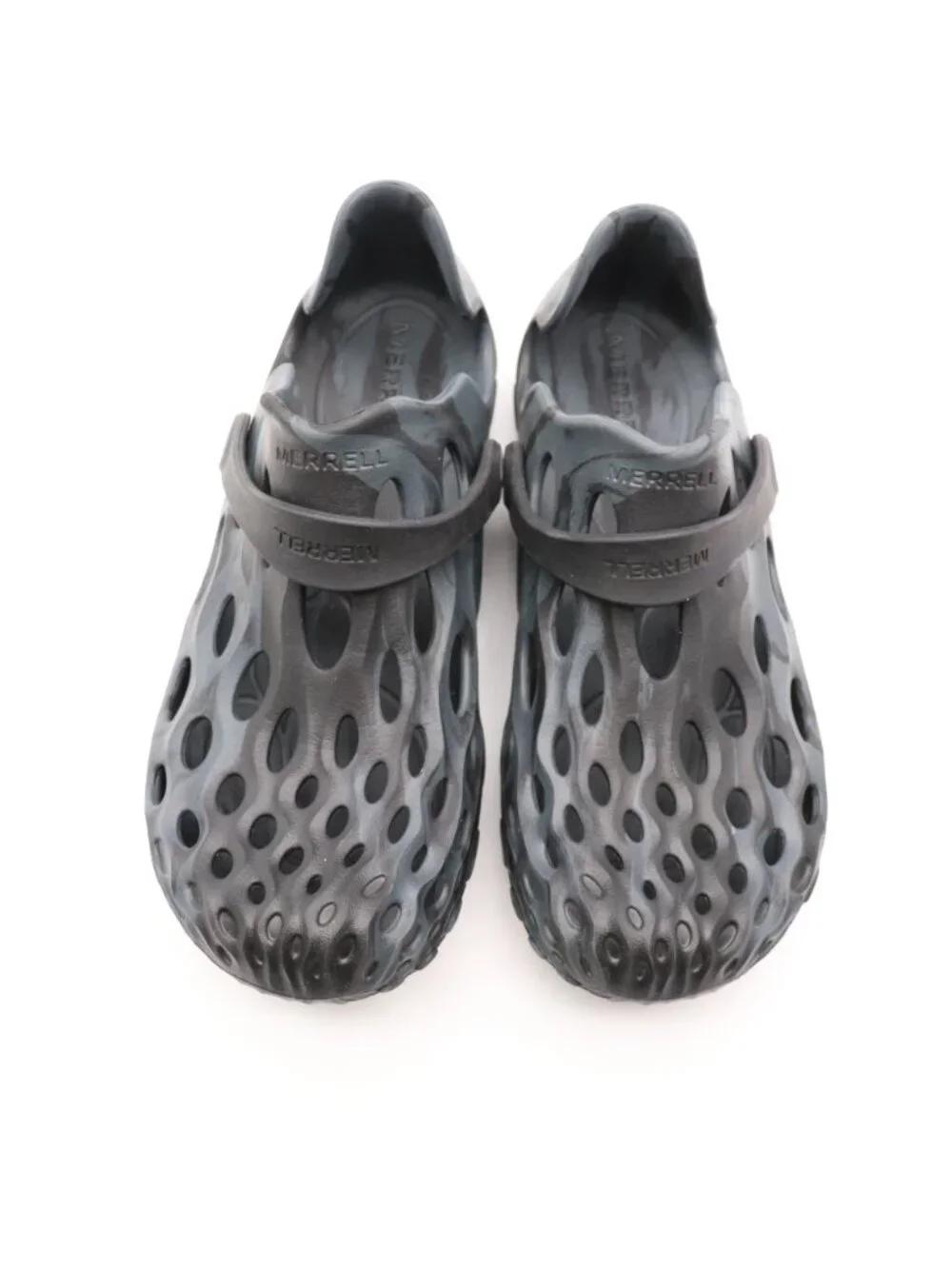 Merrell Hydro Moc Shoes Men's 7.5 Women's 9 Slip On Clog Black Blue Sandal